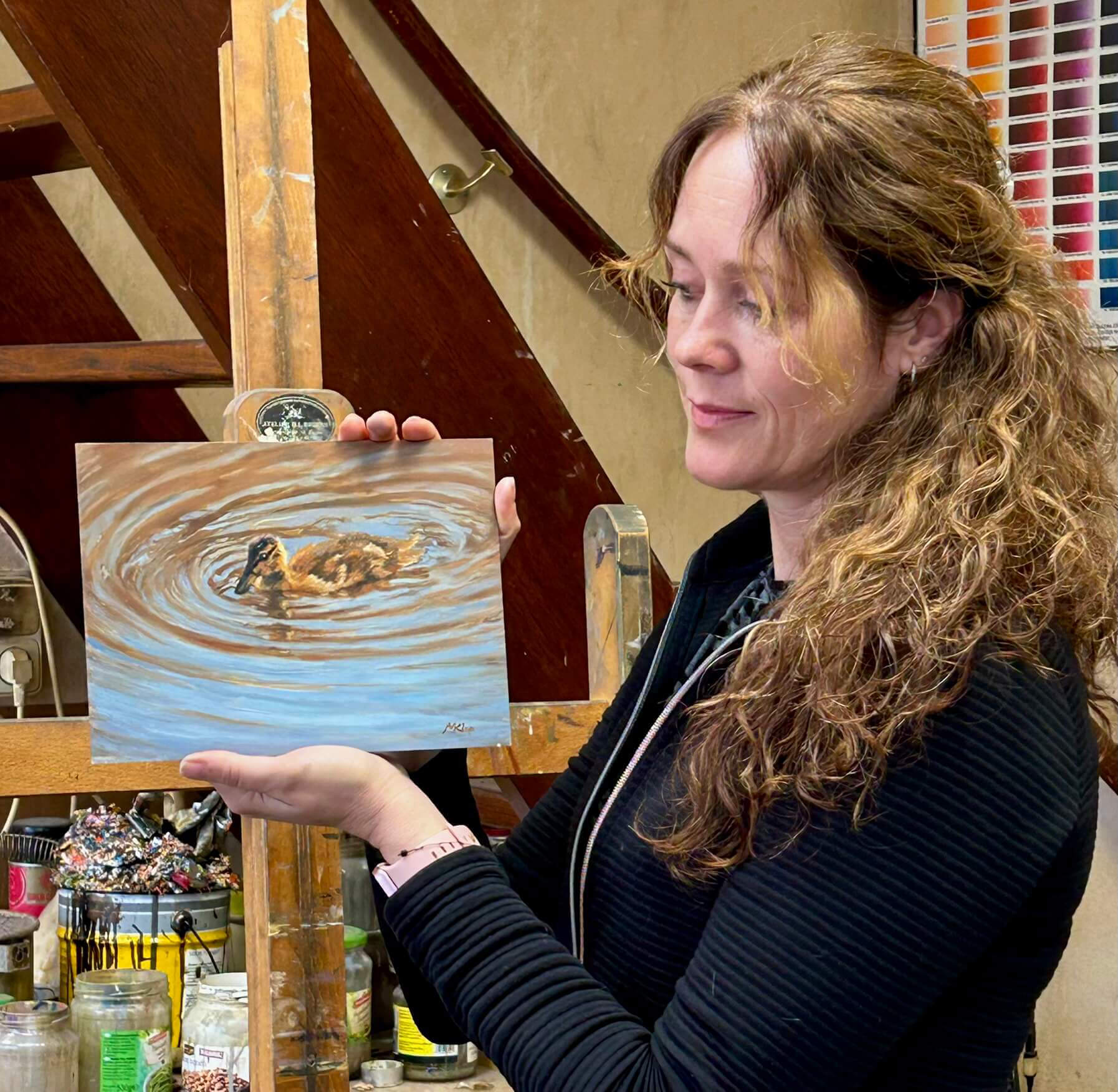 Origineel olieverfschilderij "Ripples of Youth"